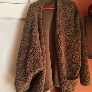 Brown teddy cardigan